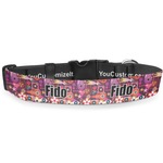 Abstract Music Deluxe Dog Collar - Large (13" to 21") (Personalized)