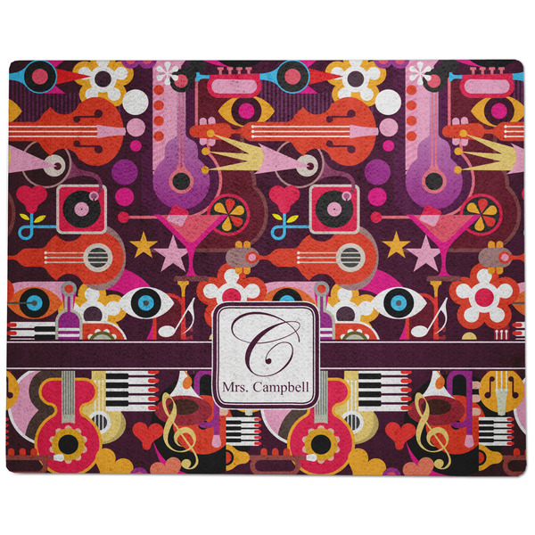 Abstract Music Dog Food Mat - Large without Bowls