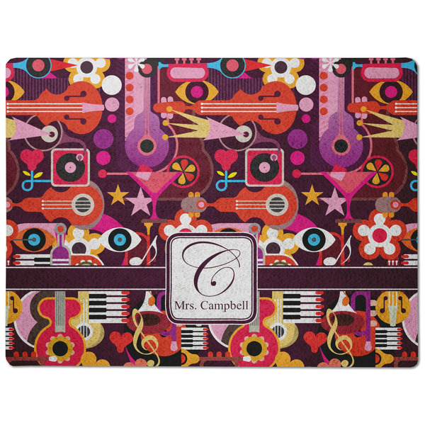Abstract Music Dog Food Mat - Medium without bowls