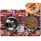 Abstract Music Dog Food Mat - Small LIFESTYLE