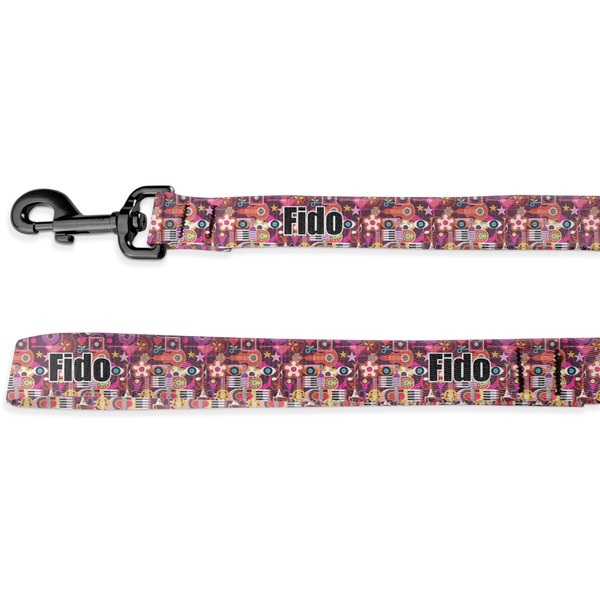 Custom Abstract Music Deluxe Dog Leash - 4 ft (Personalized)