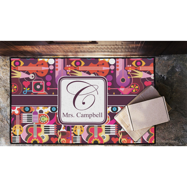 Abstract Music Door Mat - LIFESTYLE (Lrg)