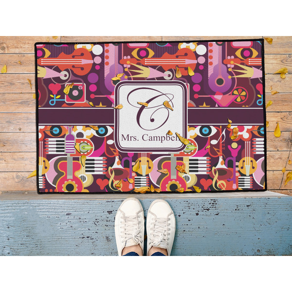 Abstract Music Door Mat - LIFESTYLE (Med)