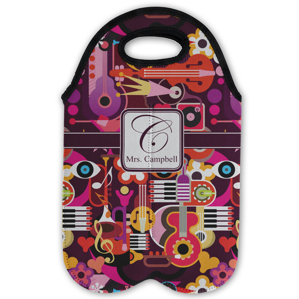 Abstract Music Double Wine Tote - Flat (new)