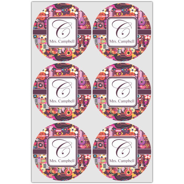 Abstract Music Drink Topper - Large - Set of 6