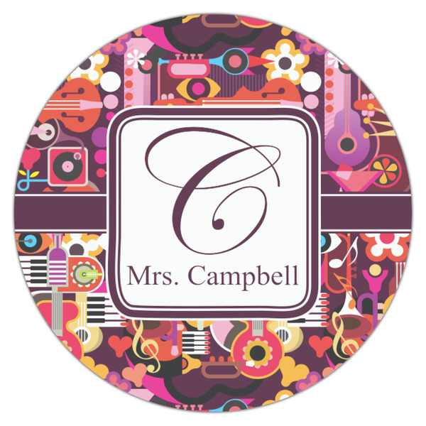 Abstract Music Drink Topper - Small - Single