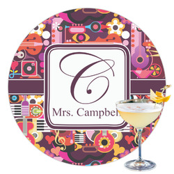 Abstract Music Printed Drink Topper - 3.5" (Personalized)