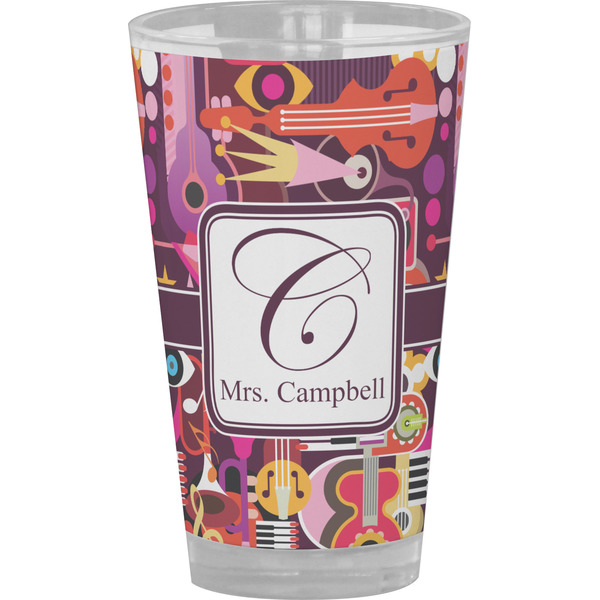 Custom Abstract Music Pint Glass - Full Color (Personalized)