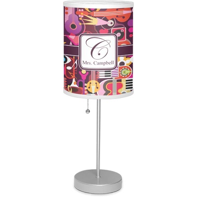 Abstract Music 7" Drum Lamp with Shade (Personalized)