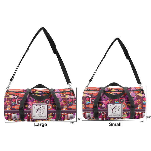 Abstract Music Duffle Bag Small and Large