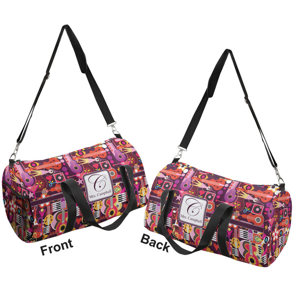 Abstract Music Duffle bag large front and back sides