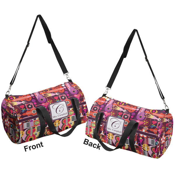 Abstract Music Duffle bag small front and back sides