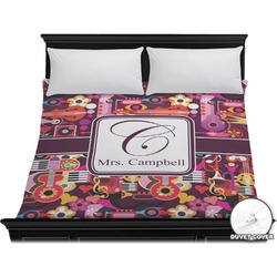 Abstract Music Duvet Cover - King (Personalized)