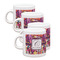 Abstract Music Espresso Cup Group of Four Front