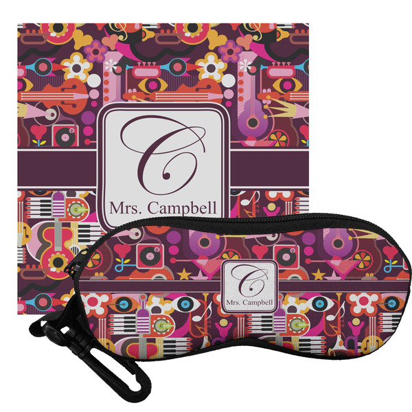 Custom Abstract Music Eyeglass Case & Cloth (Personalized)