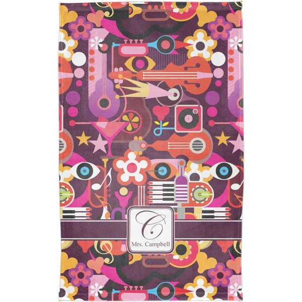 Abstract Music Finger Tip Towel - Full View
