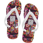 Abstract Music Flip Flops - Large (Personalized)