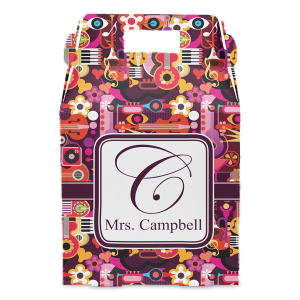 Abstract Music Gable Favor Box - Front
