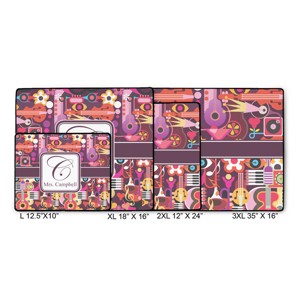 Abstract Music Gaming Mats - SIZE CHART