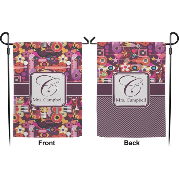 Abstract Music Garden Flag - Double Sided Front and Back