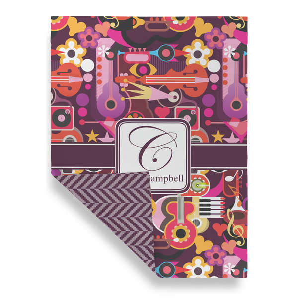 Abstract Music Garden Flags - Large - Double Sided - FRONT FOLDED