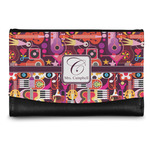 Abstract Music Genuine Leather Women's Wallet - Small (Personalized)