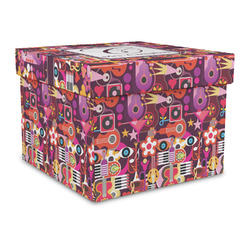 Abstract Music Gift Box with Lid - Canvas Wrapped - Large (Personalized)