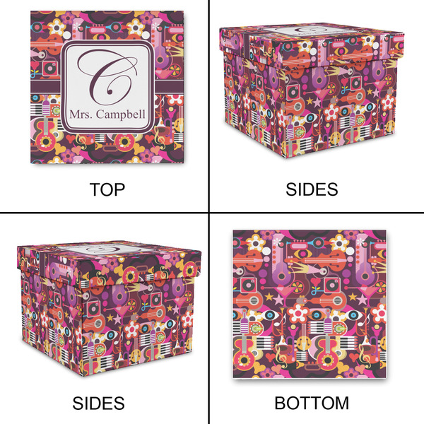 Abstract Music Gift Boxes with Lid - Canvas Wrapped - Medium - Approval