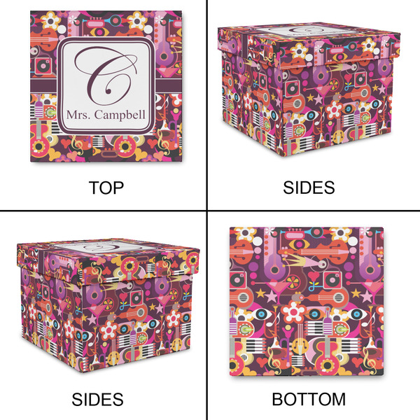 Abstract Music Gift Boxes with Lid - Canvas Wrapped - Small - Approval