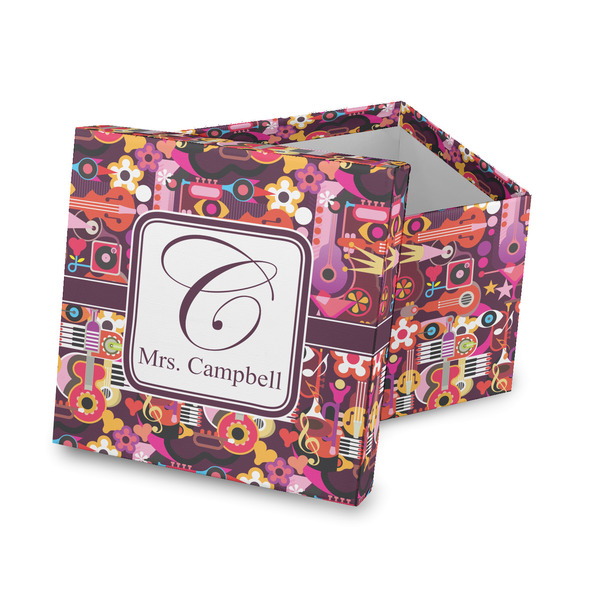 Custom Abstract Music Gift Box with Lid - Canvas Wrapped (Personalized)