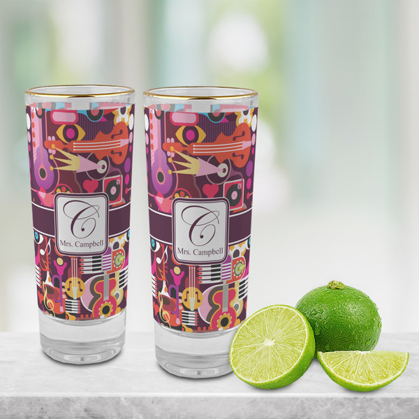Abstract Music Glass Shot Glass - 2 oz - LIFESTYLE