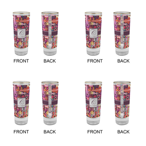 Abstract Music Glass Shot Glass - 2 oz - Set of 4 - APPROVAL