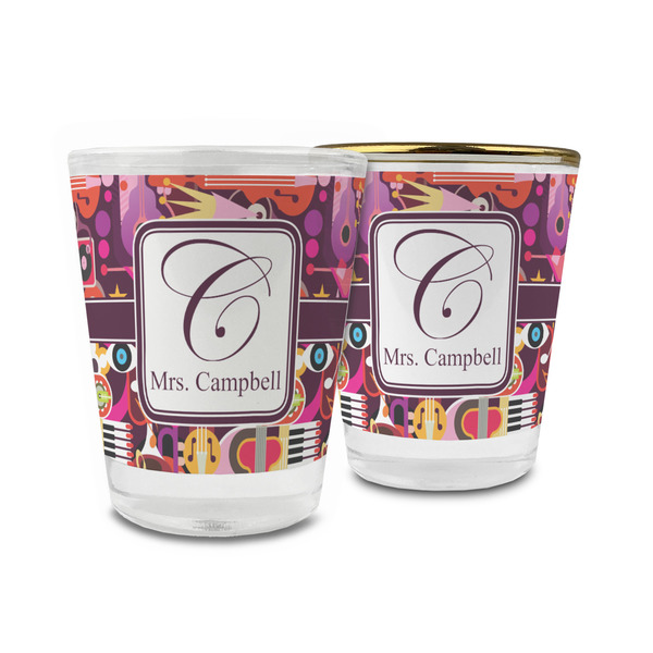 Custom Abstract Music Glass Shot Glass - 1.5 oz (Personalized)