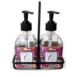 Abstract Music Glass Soap & Lotion Bottle Set (Personalized)