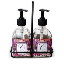 Abstract Music Glass Soap & Lotion Bottle Set (Personalized)