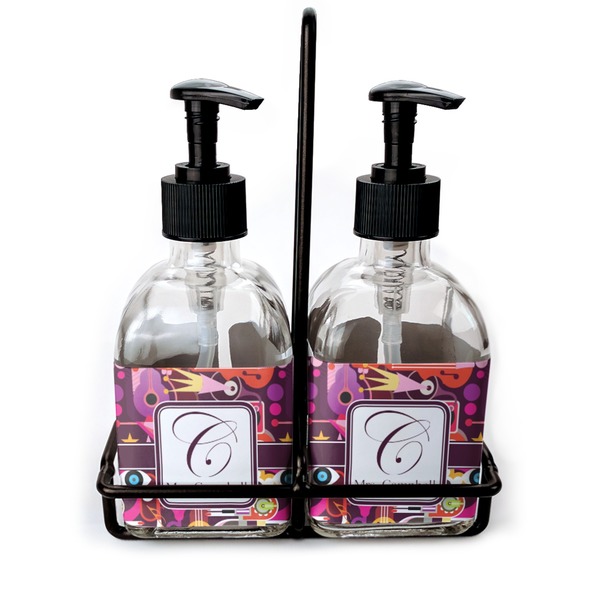 Custom Abstract Music Glass Soap & Lotion Bottle Set (Personalized)