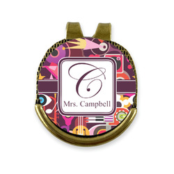 Abstract Music Golf Ball Marker - Hat Clip - Gold