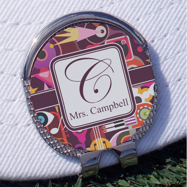 Custom Abstract Music Golf Ball Marker - Hat Clip