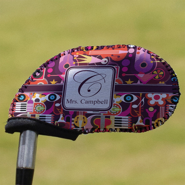 Custom Abstract Music Golf Club Iron Cover (Personalized)