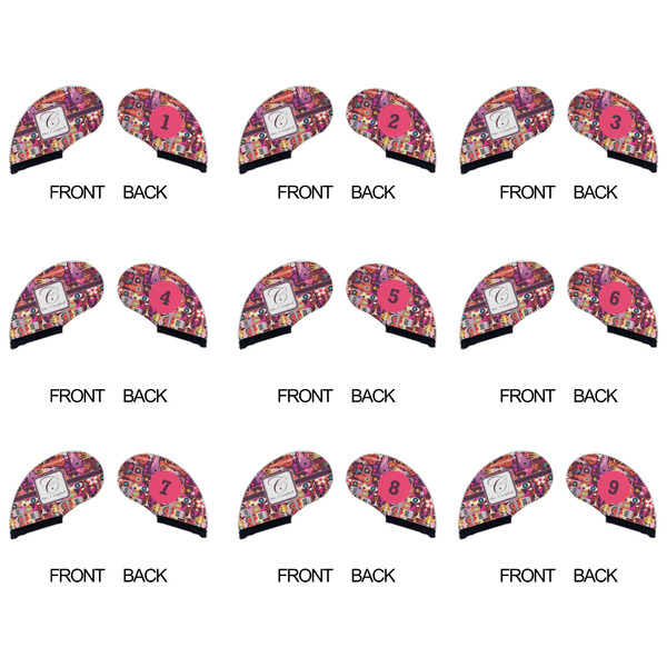 Abstract Music Golf Club Covers - APPROVAL (set of 9)