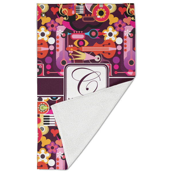 Abstract Music Golf Towel - Folded (Large)