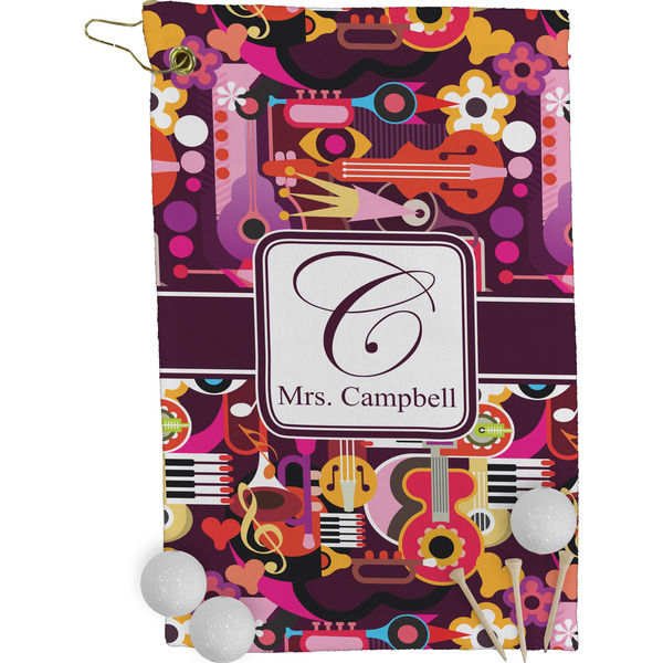 Abstract Music Golf Towel (Personalized)