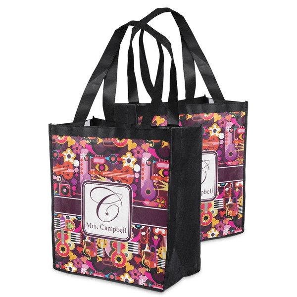 Abstract Music Grocery Bag - MAIN