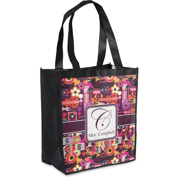 Custom Abstract Music Grocery Bag (Personalized)