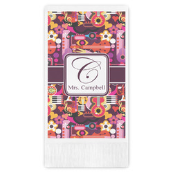 Abstract Music Guest Napkins - Full Color - Embossed Edge (Personalized)