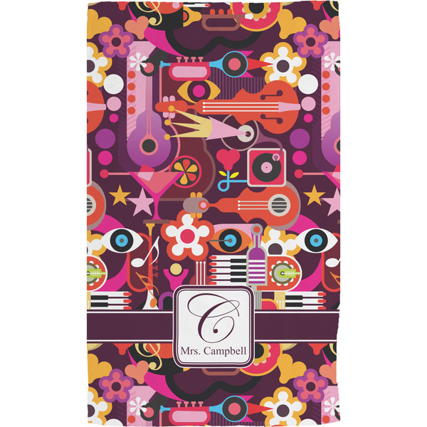 Abstract Music Hand Towel (Personalized)