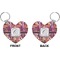 Abstract Music Heart Keychain (Front + Back)