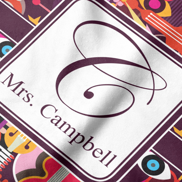 Abstract Music Hooded Baby Towel- Detail Close Up