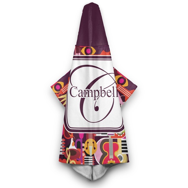 Abstract Music Hooded Towel - Hanging