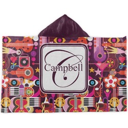 Abstract Music Kids Hooded Towel (Personalized)
